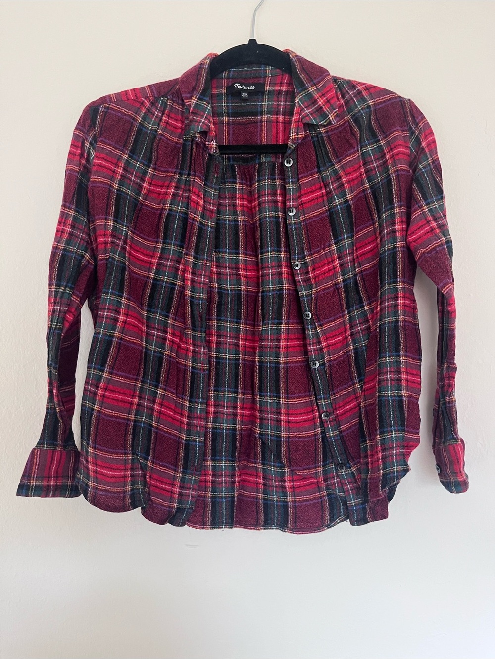 Madewell Red Plaid holiday Button-Down